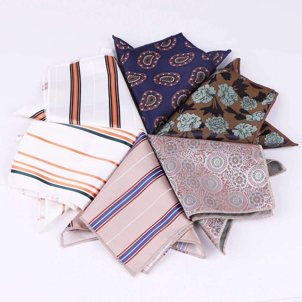 Men's Pocket Towel Clothing Decoration Small Square Towel Fashion Accessories Polyester Silk Small Square Towel for Wedding