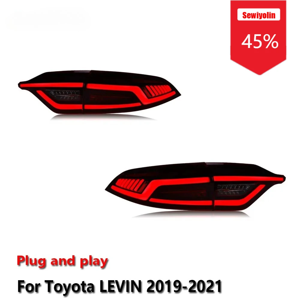 

Sewiyolin автомобильные светодиодные задние фонари в сборе для Toyota LEVIN 2019-2021 авто противотуманные DRL тормозные указатели поворота Plug and Play