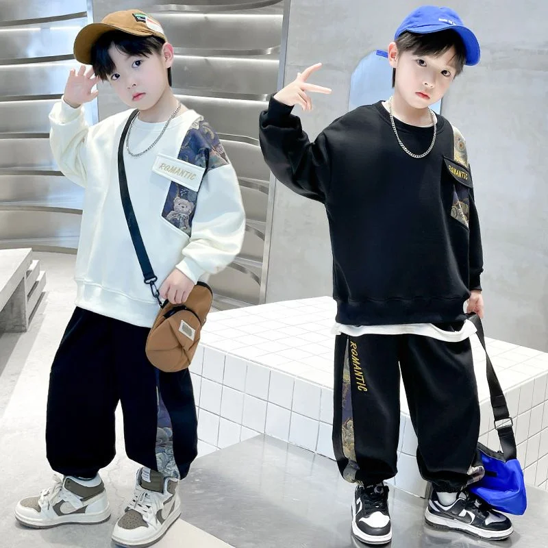 

Boys Sweatshirts +Pants Kids Suits 2PCS/Set Cotton 2024 Lovable Spring Autumn Cotton High Quality Christmas Gift Children Clothi