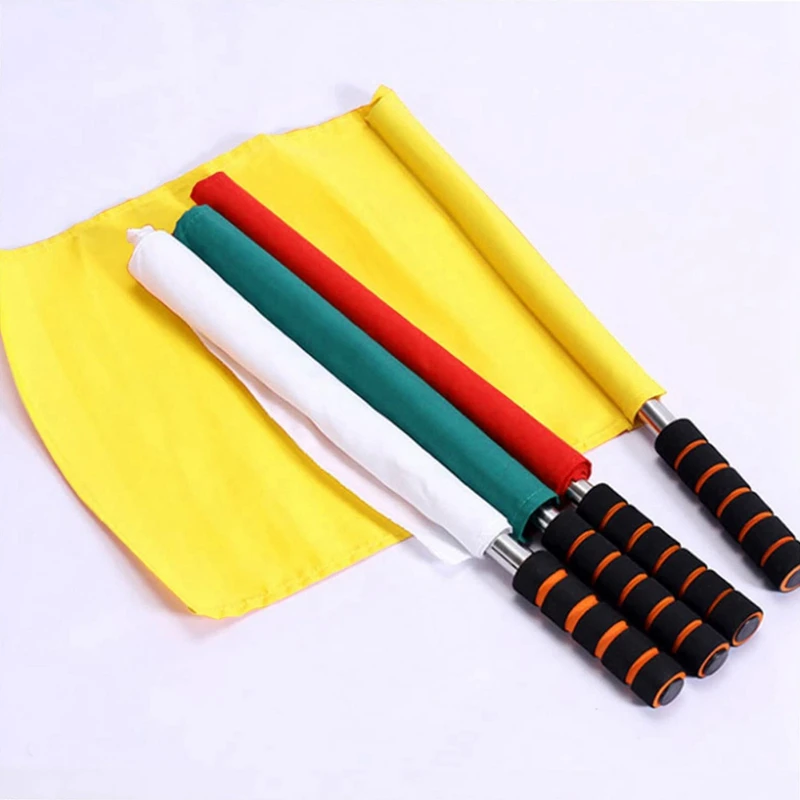 4Pcs Referee Flag Volleyball Linesman Flags Referee Hand Flags Volleyball Referee Flag Volleyball Line Judge Flags