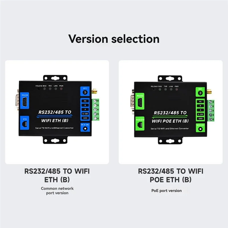 ABKI-Промышленный последовательный сервер RS232/485 для шлюза Wi-Fi и Ethernet Modbus, шлюз MQTT, сетевой порт POE