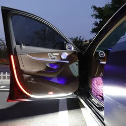 Car Door Decoration Welcome Light Strips Strobe Flashing Lights Safety 12V 120cm LED Opening Warning LED Ambient Lamp Strip Auto