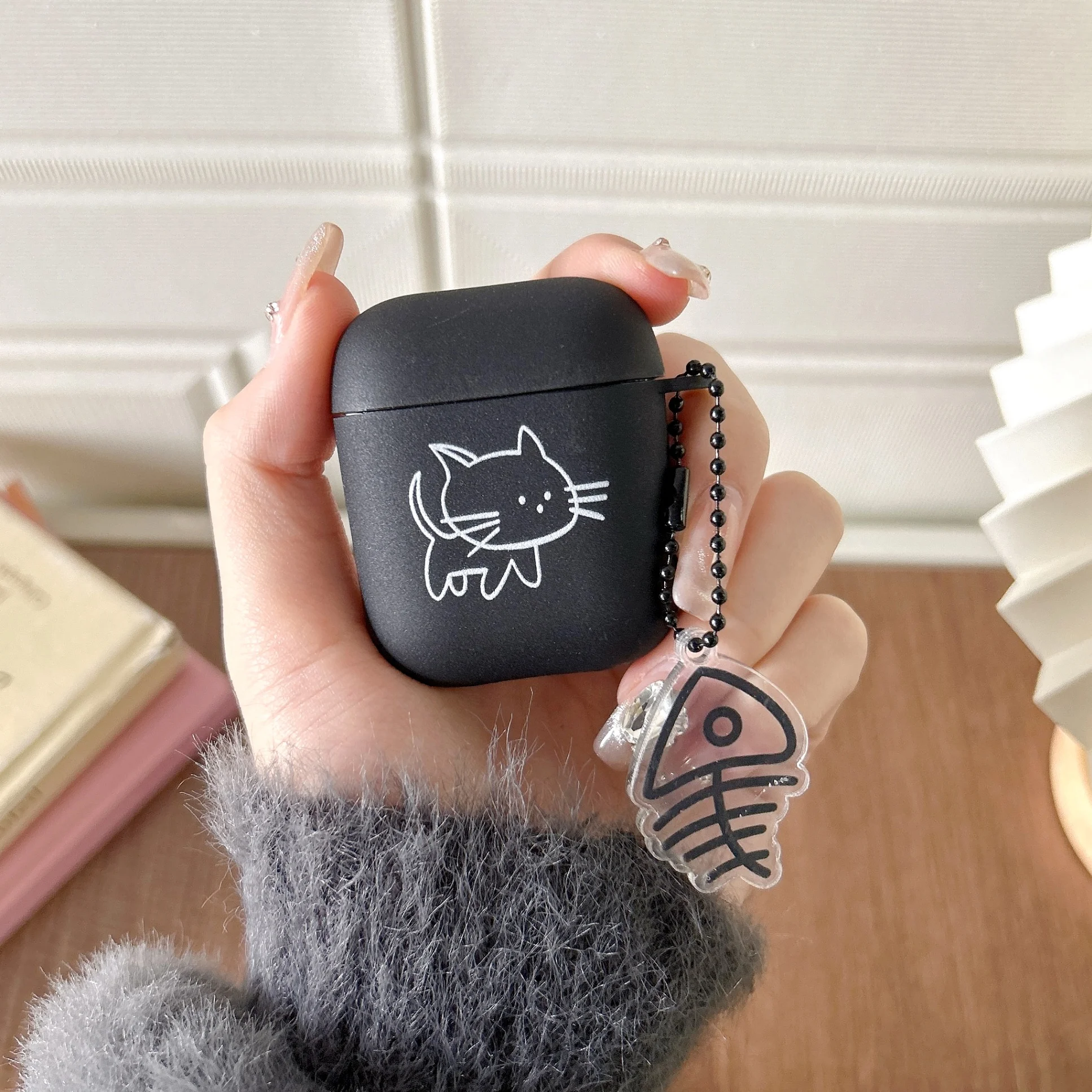 

Cartoon Cat Earbuds Case For AirPods4 3 2 1 For Apple AirPods Pro Pro2 Bluetooth Wireless Headphones Soft Cover Box