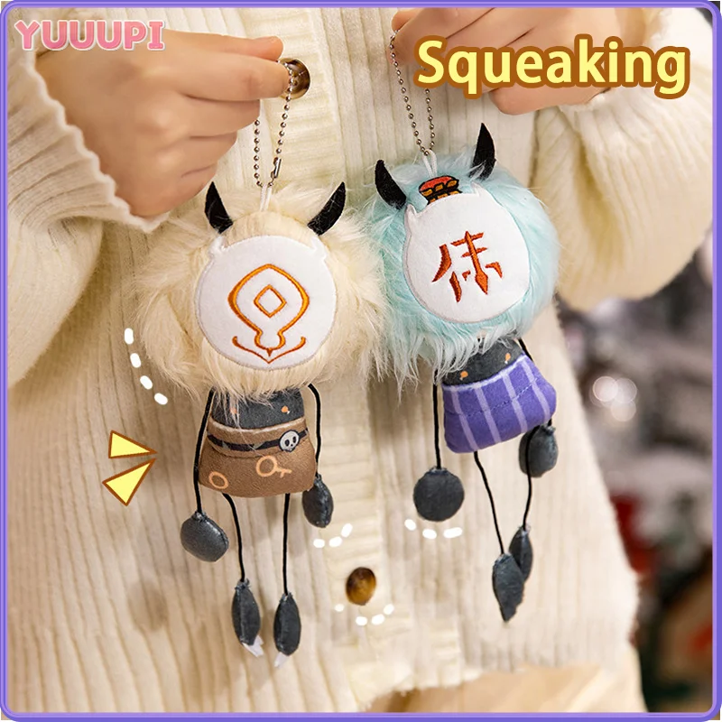 Game Genshin Impact Venti Furina Hilichurl Plush Doll Ant Man Sunny Doll Squeaking  Keychain Backpack Pendant Kids Birthday Gift
