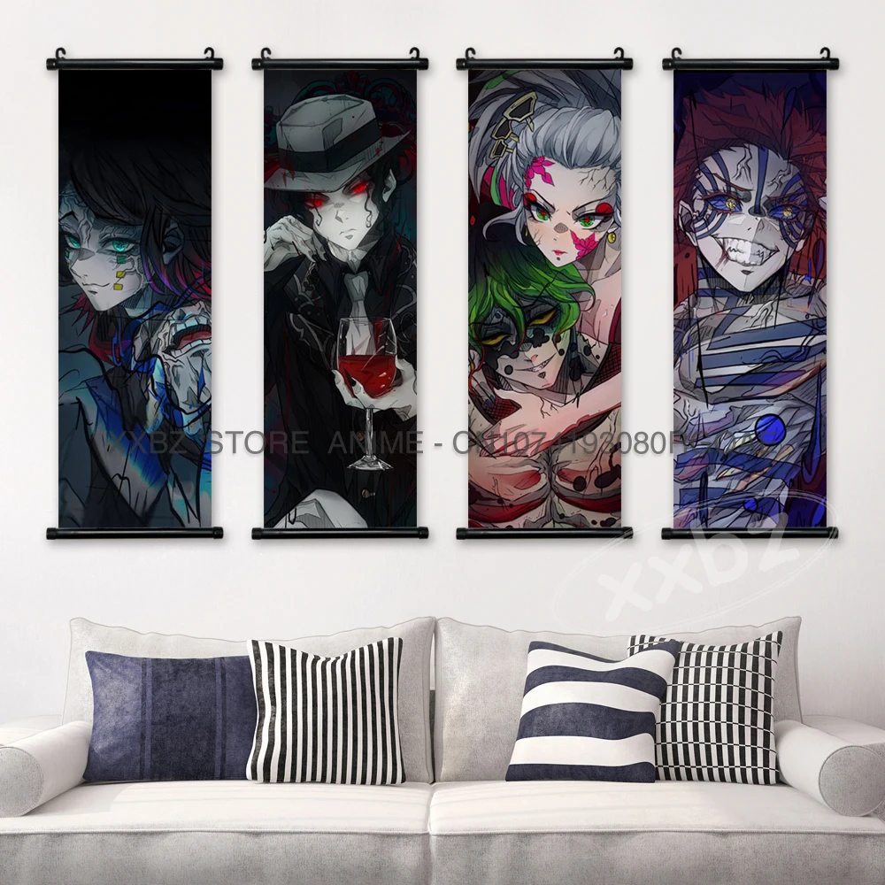 Dämon Slayer Scroll Bild Anime Poster Leinwand Home Decor Wand Kunst Hängen Malerei Kokushibou Uzui Tengen Valentinstag Geschenk – Detail 3