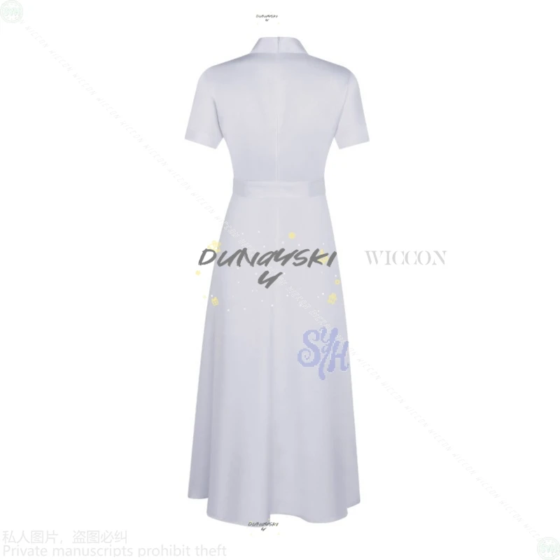 Oumi shiori cosplay traje novo anime este monstro quer me come branco longo kawaii lolita vestido 150cm longo bonito perucas dia das bruxas