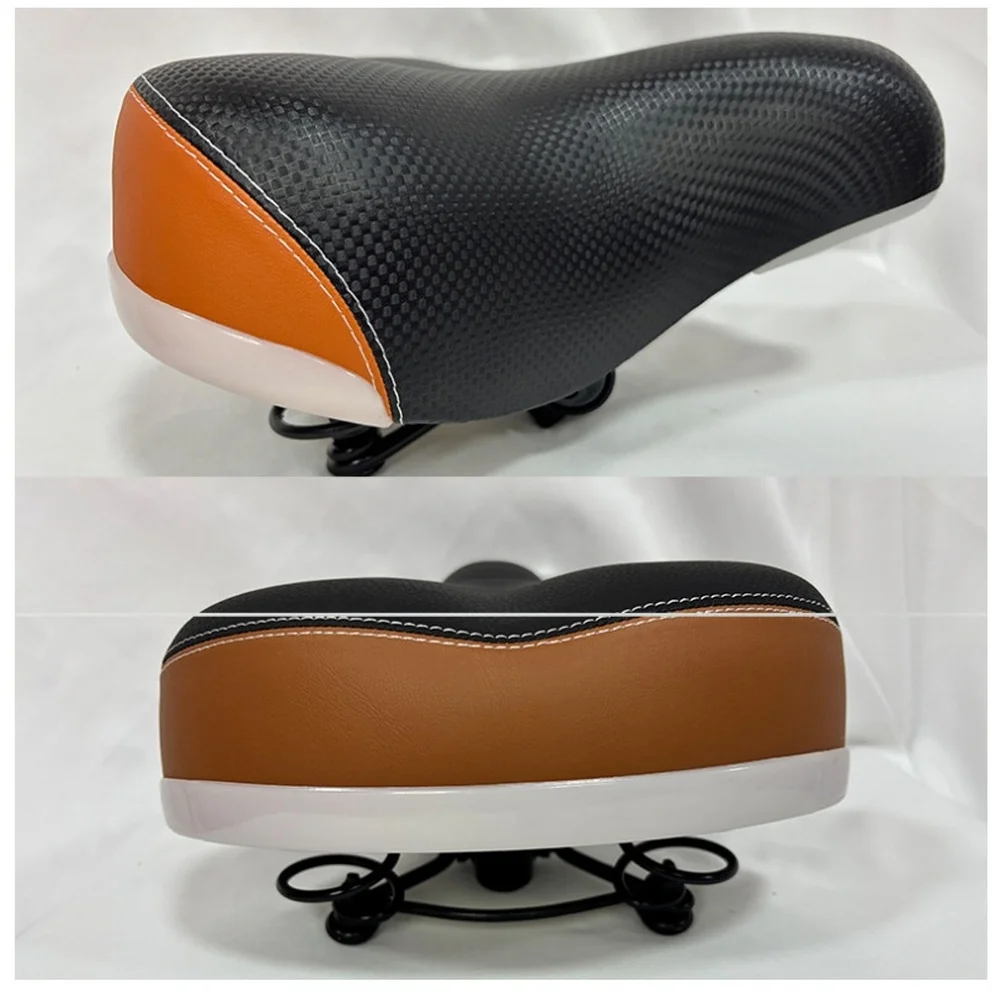 MTB Seat for Electric Bikes Featuring 270 x 230 mm Dimensions Weather Resistant Plastic Base Spring Suspension and PU Foam