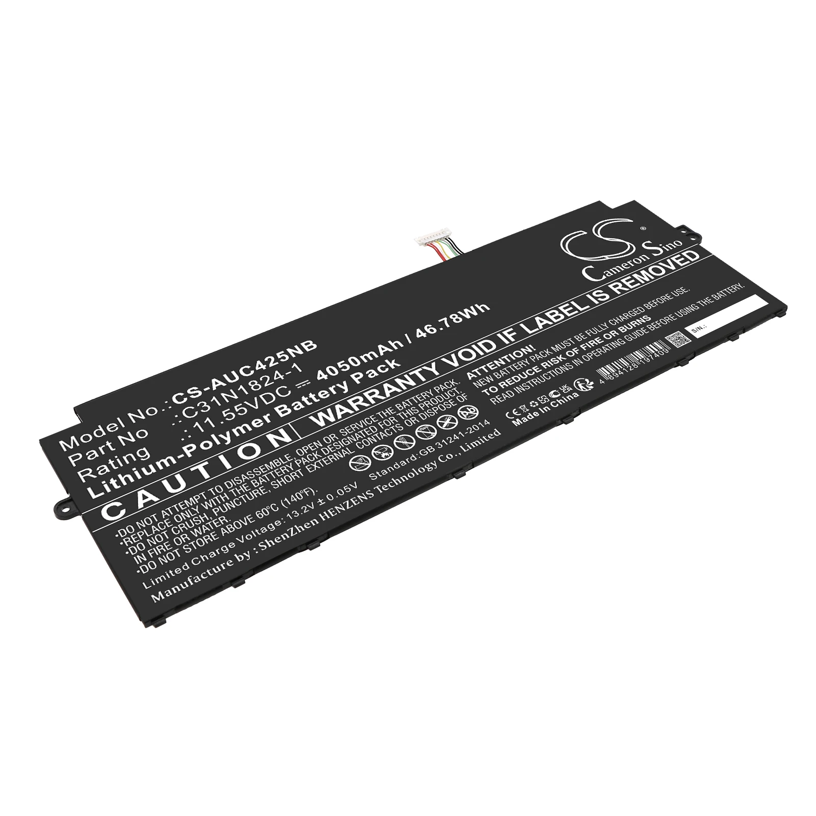 Notebook, Laptop 4050mAh Battery for Asus 0B200-03550000 0B200-03550100 C31N1824-1 C31PnC1 Chromebook C425TA-H50041 C433TA