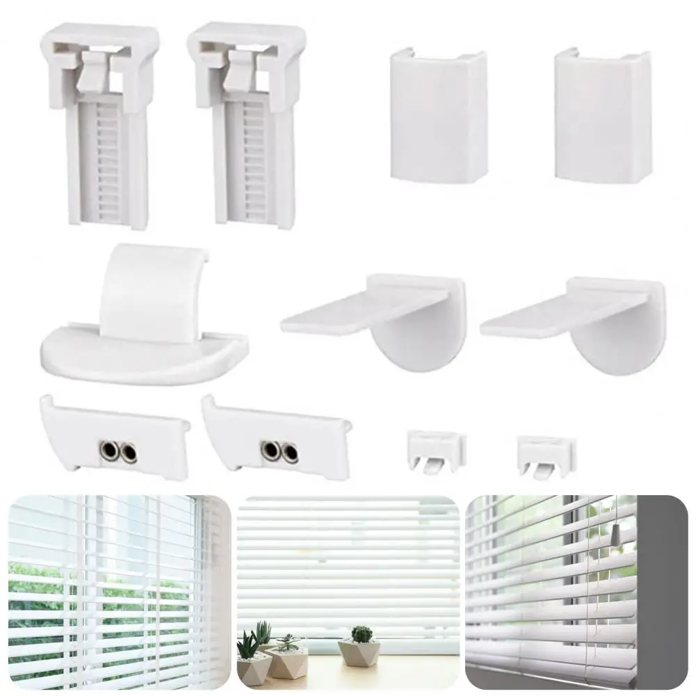 Pleated Curtain Accessories Blinds Pull Cords 2 Sets 20mm Pleated Blind Replacement Parts Clamp Support Attachments for Four