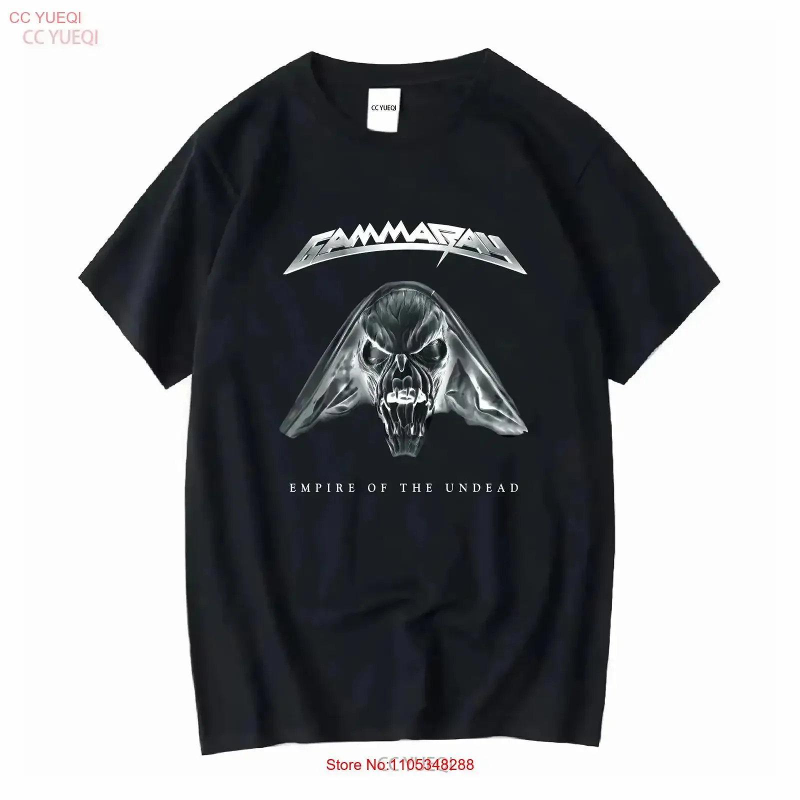 Gamma ray T shirt rock metal vintage size M black band tees Washed Slightly graphic designer clothes Versatile vintage Washed