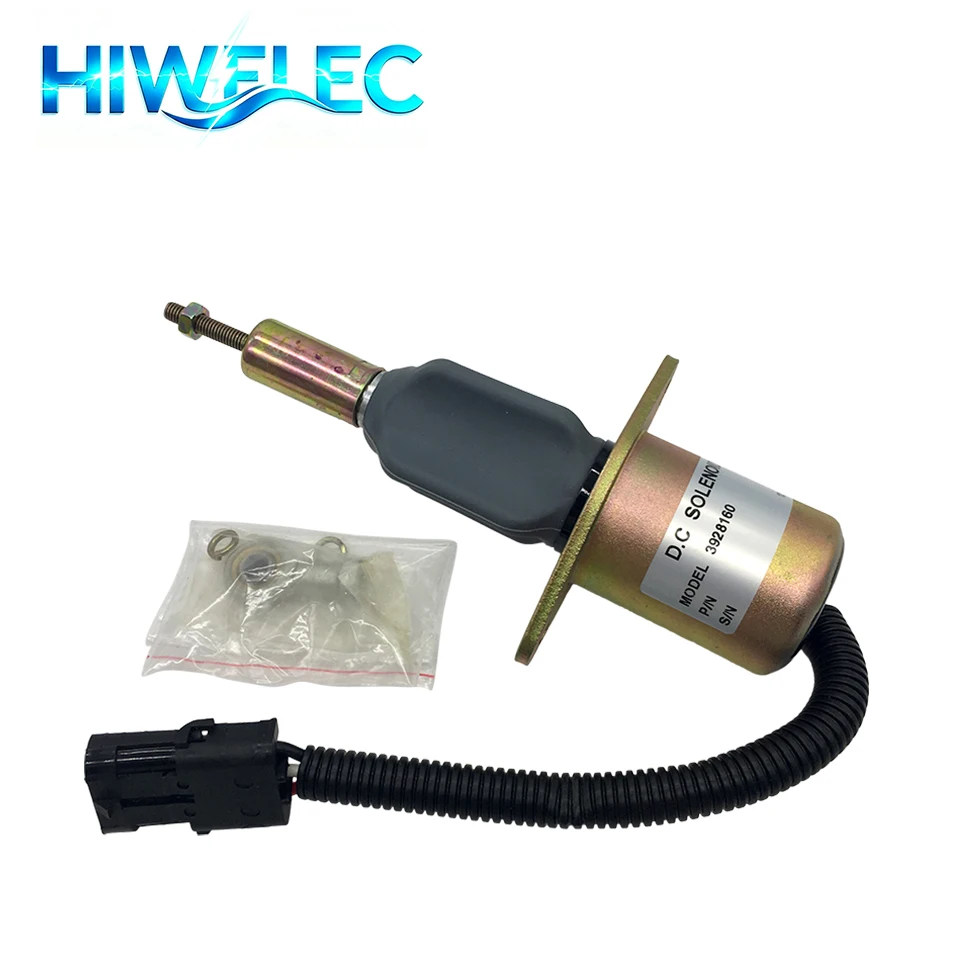 3928160 Diesel Fuel Shut Off Engine Stop Solenoid 12V SA-4293-12 Shut-down Solenoid Valve For Komatsu Excavator Cummins 6CT 8.3