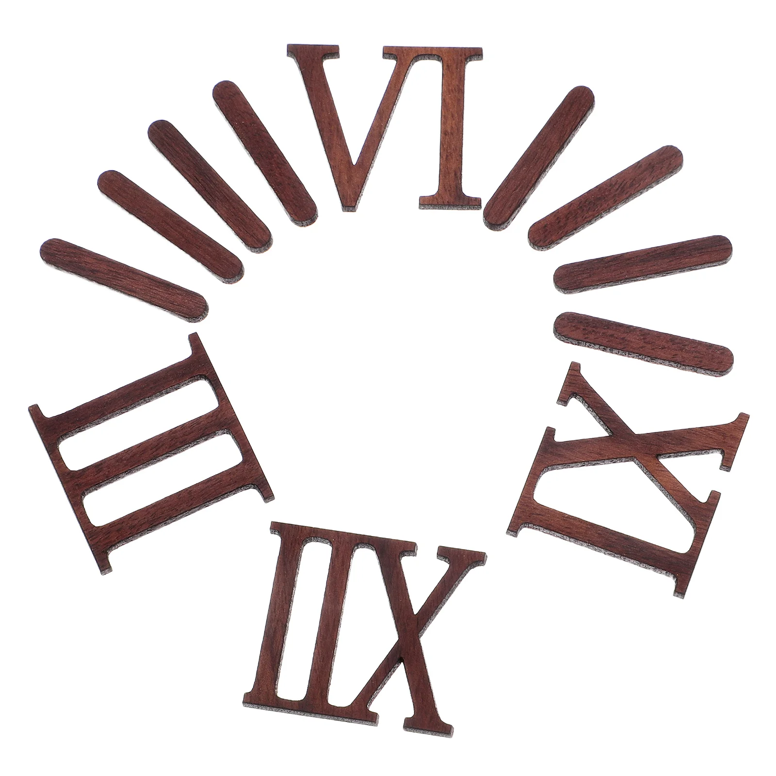 

Wall Clock Accessories Hands Numbers Replacement Parts Kit Stylish Roman Numerals Solid Wood Minimalist Room Decor