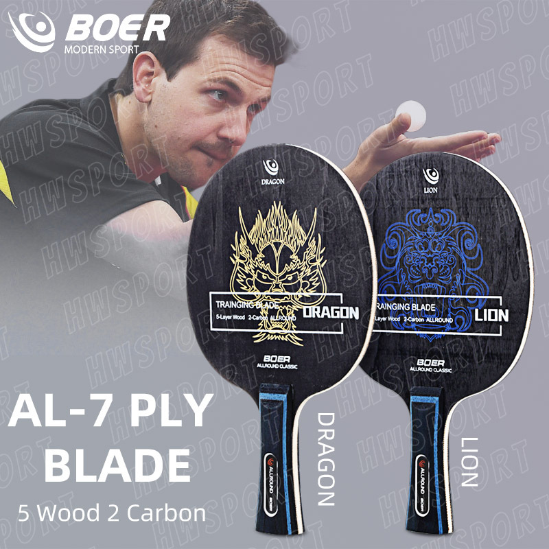  BOER LION DRAGON Table Tennis Blade 5 Wood 2 Carbon Ping Pong Blade Entry Pingpong Base Board