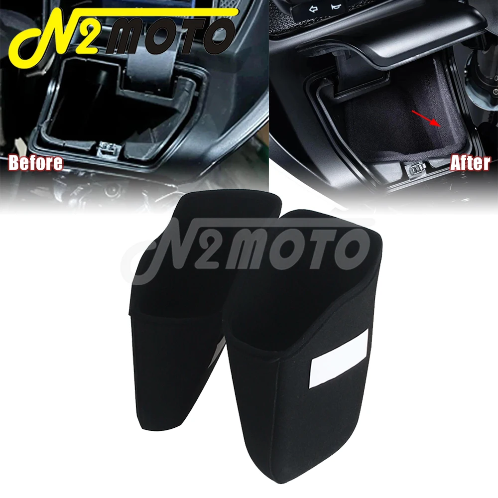 Motorcycle Fairing Glove Box Interior Bag Black Compartment Liner For Haley CVO Road Glide ST FLTRXSTSE FLTRX 2024 FLTRXSE 2023