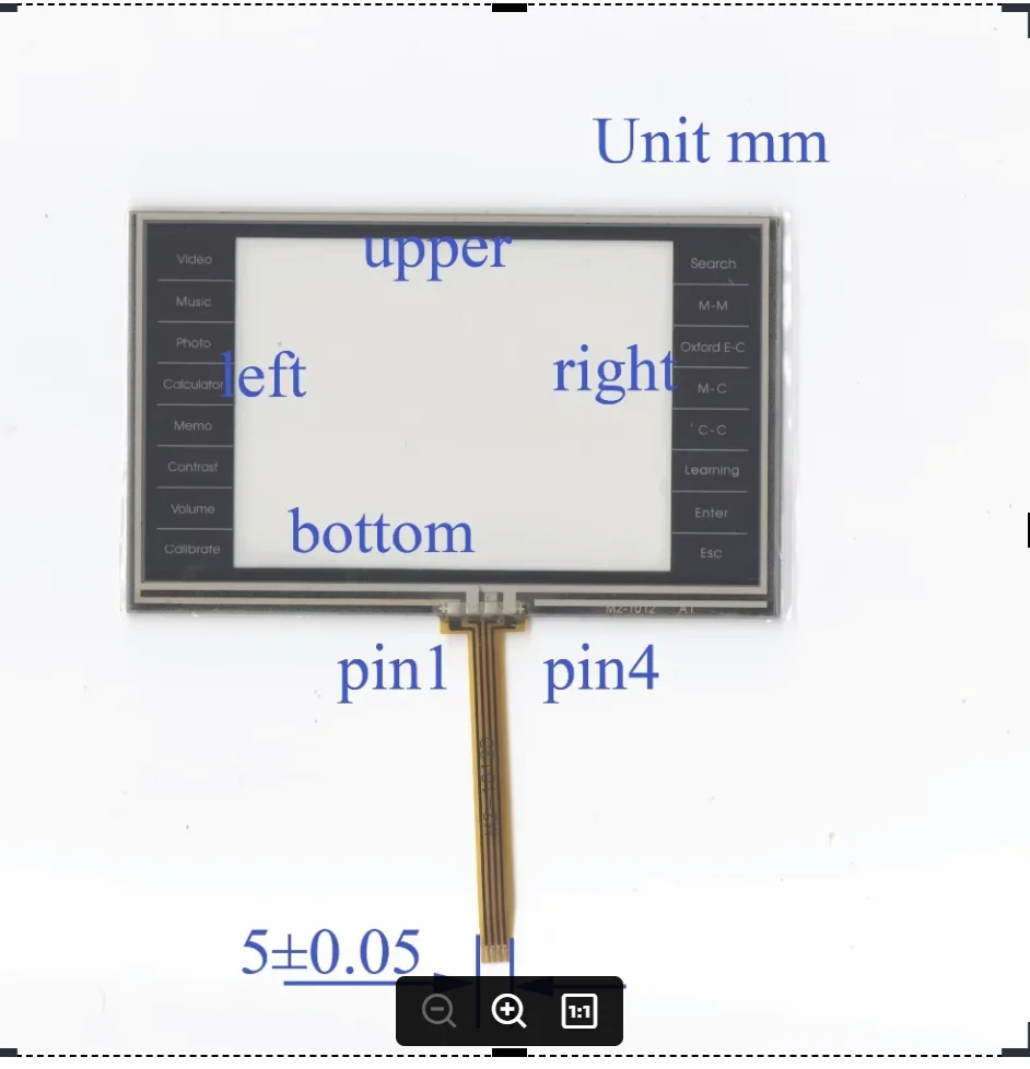 NEW105mm*64mm 4.3inch 4 line For Car DVD touch screen panel  for radio car  this is compatible  TouchSensor FreeShipping