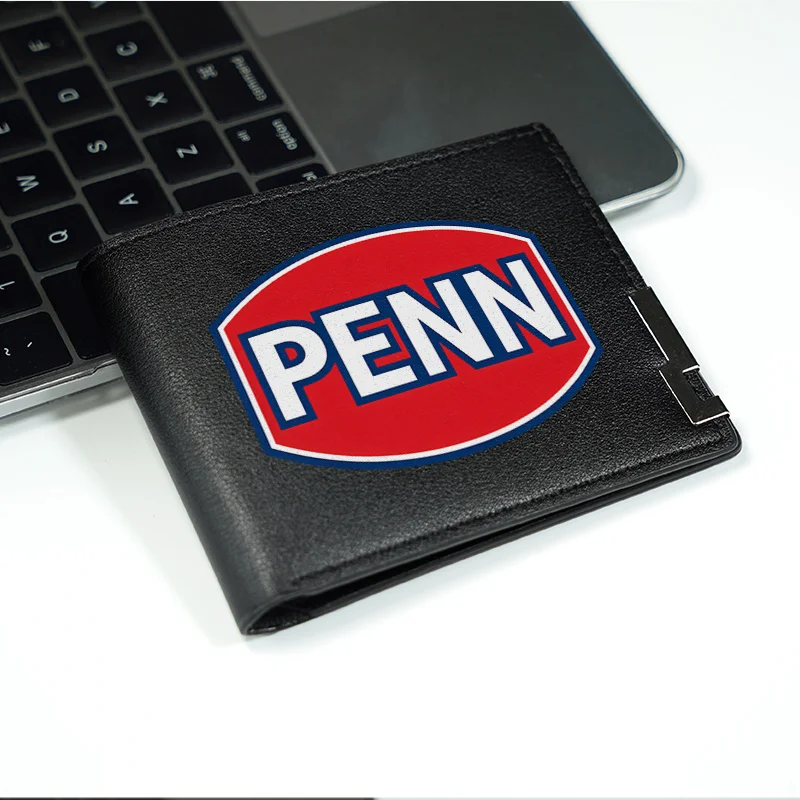 Pentavo logotipo masculino fino carteira de couro do plutônio durável leve estilo bussiness design compacto para uso diário