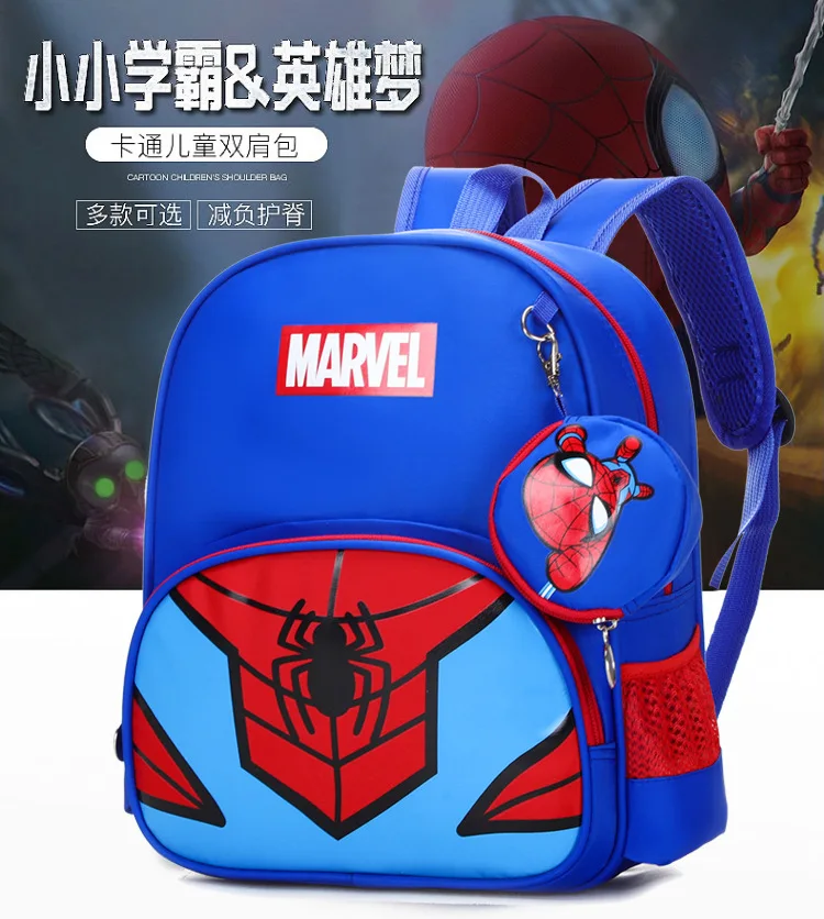 New Children School Bag Boys Girls Spider Man Cartoon Kindergarten Schoolbags Kids Orthopedic Backpacks 4-13 Year