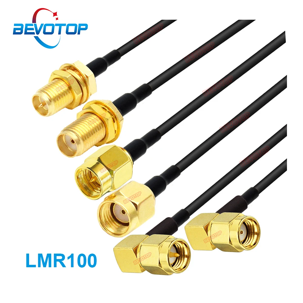 1PCS 5CM~20M LMR100 Cable SMA/RP-SMA Male to Female Connector 50 Ohm LMR-100 RF Coaxia Pigtail WIFI Antenna Extension Jumper