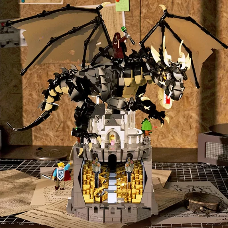 2363PCS Creative Expert Dragon's Cryptic Cache Building Blocks Game Dragon Model Brick DIY Puzzle Toys for Kids Christmas Gift