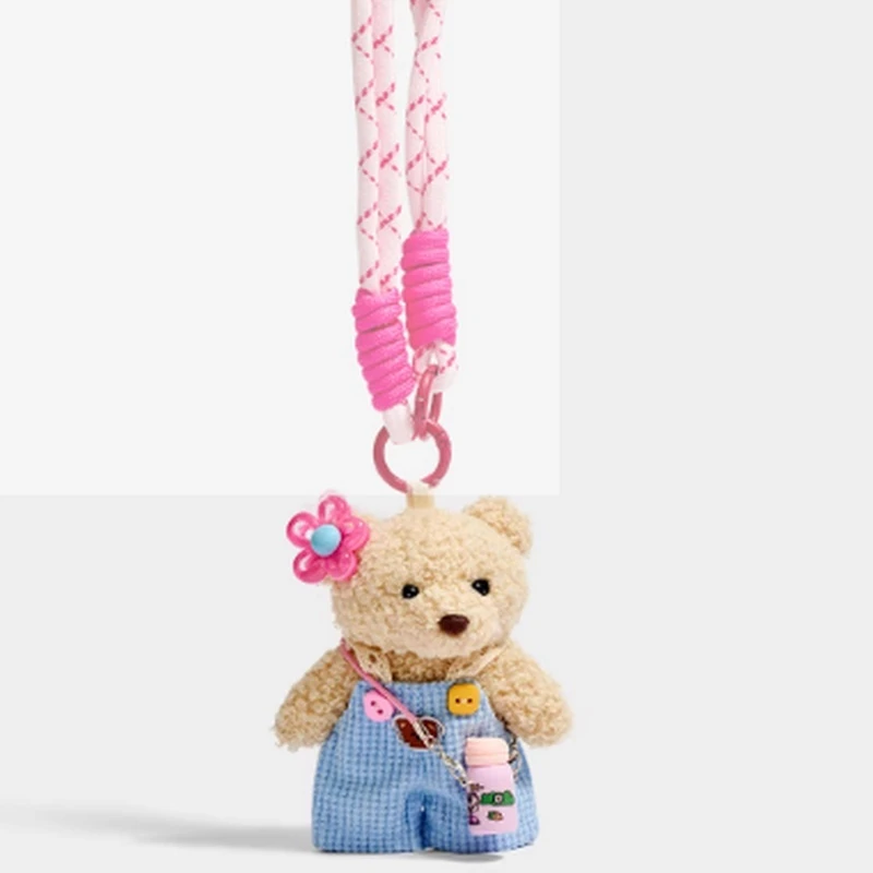 귀엽고 깜찍한 작은 양 플러시 펜던트 부드러운 책가방 장식 & 자동차 키체인 귀여운 인형 액세서리 소녀들을 위한 선물
