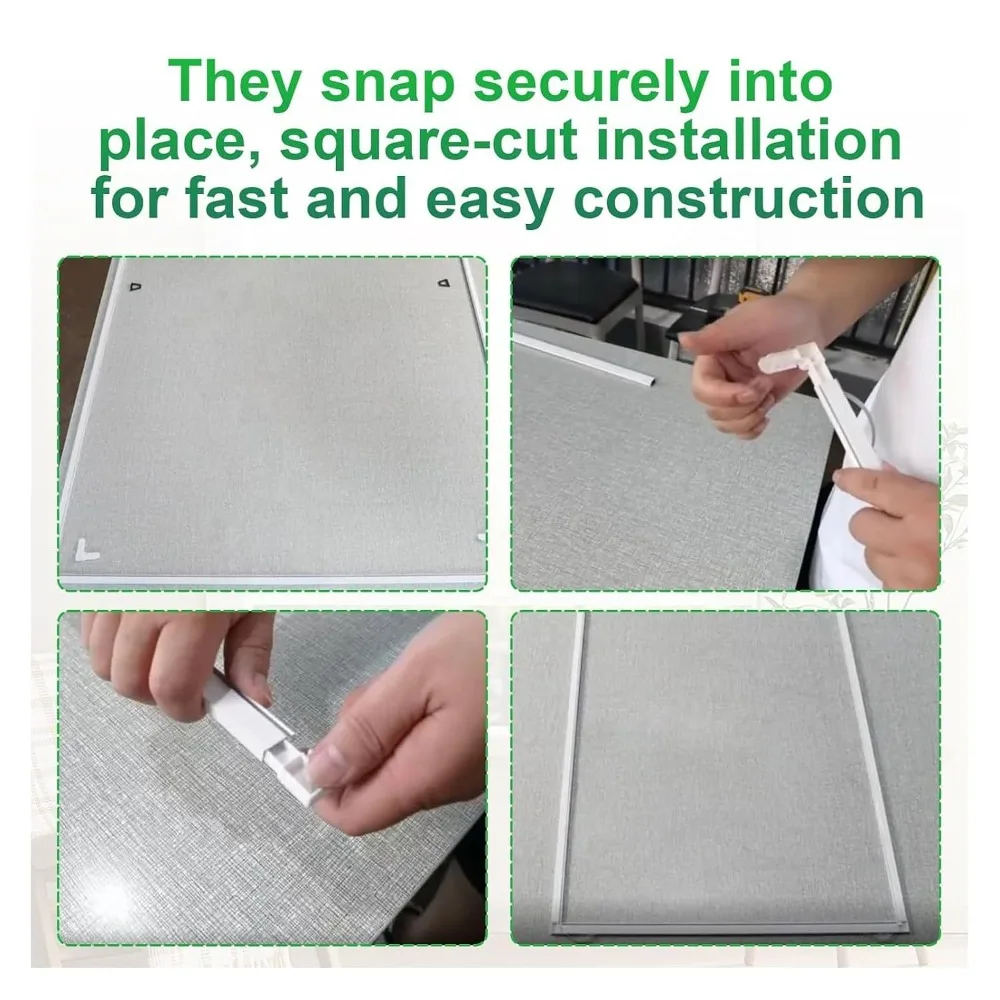 16pcs ABS Screen Frame Corner Plastic 90 Degree Angle Screen Door Corner White 5/16 in x 3/4 in Frame Corner Replacement