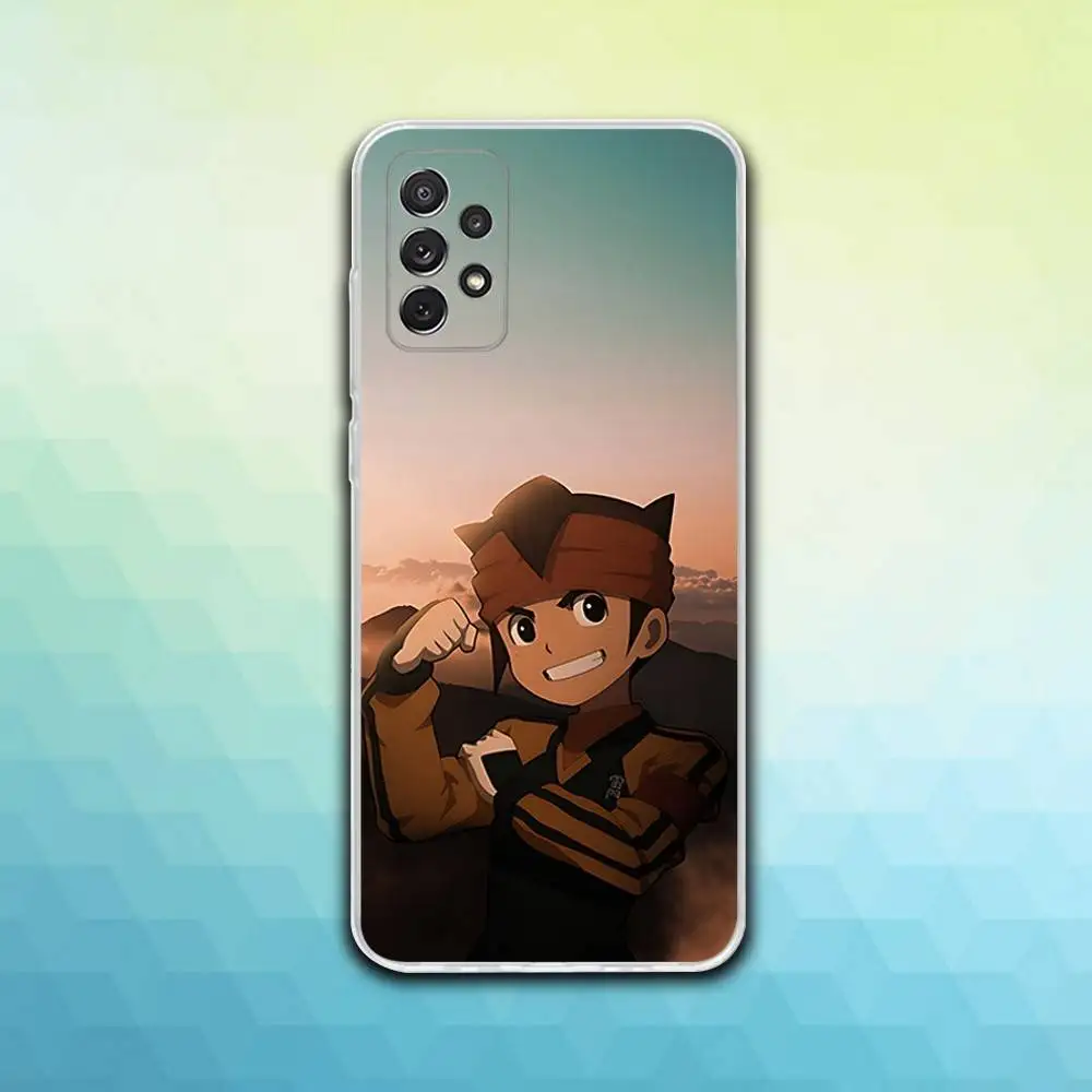 حافظة هاتف Aniem I-Inazumas E-Eleven لهاتف سامسونج S30,23,21,22,20، FE lite، S10،9،8،7 PIus Note20 Ultra شفافة