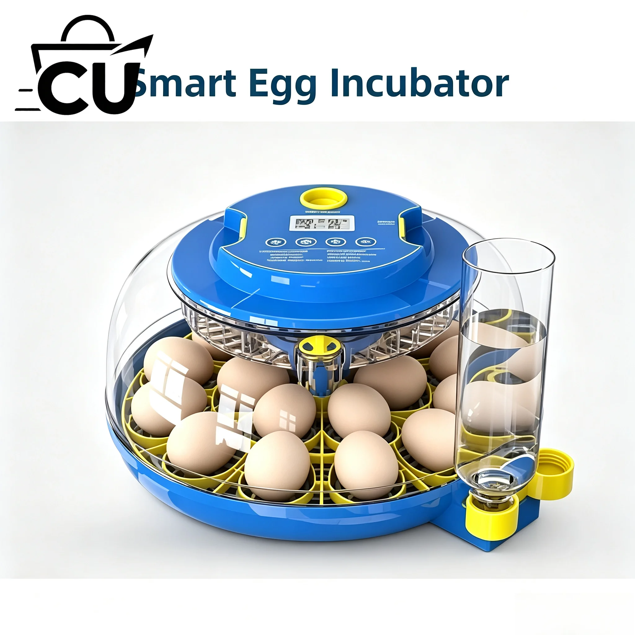 Intelligent Automatic Small Egg Incubator for Household Pets, Digital Constant Temperature Humidity Poultry Hatching Machine