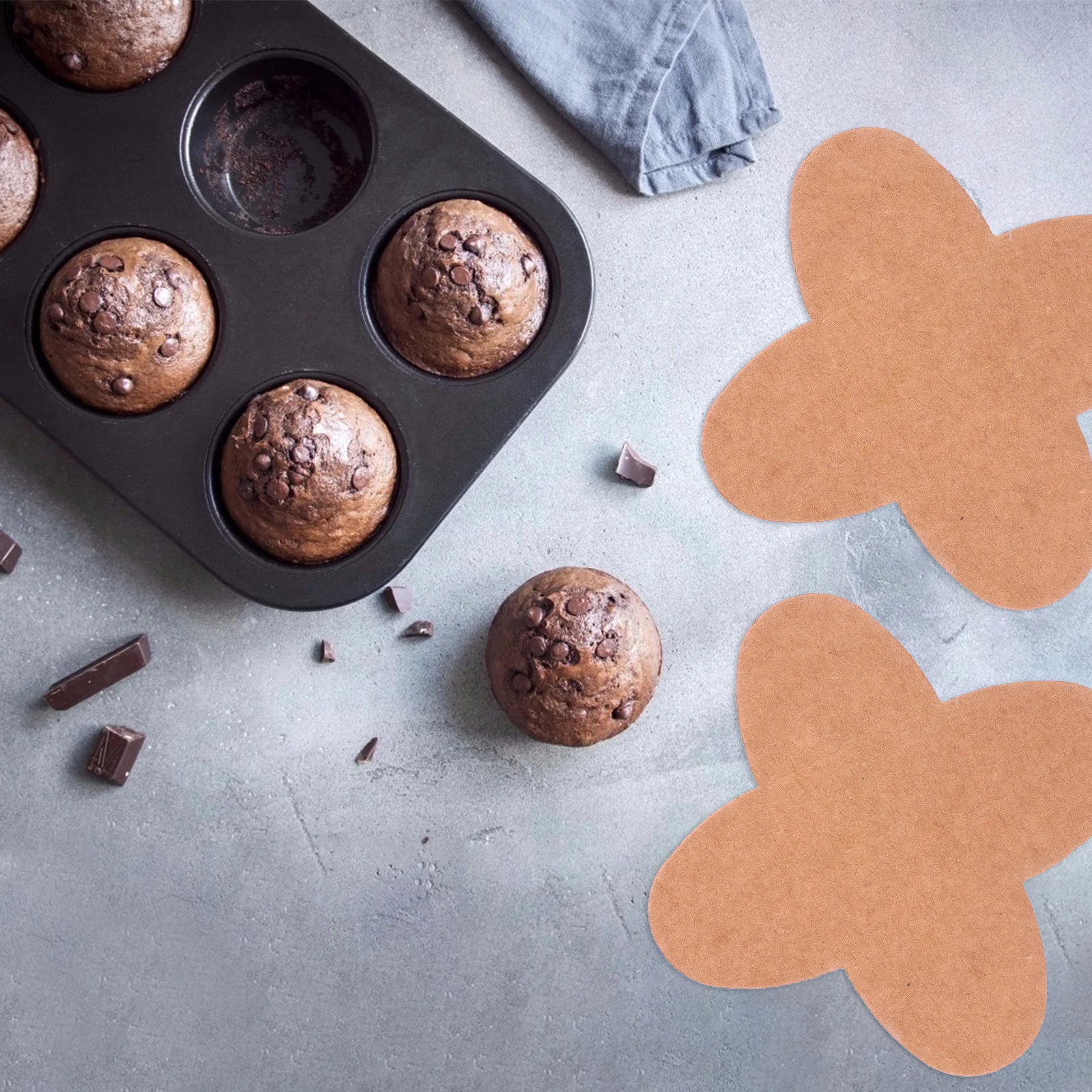 

100Pcs Kraft Paper Chocolate Tray Holder Eco Friendly Safe Truffle Wrapper Chocolate Wrapping Tray Truffle Wrapper