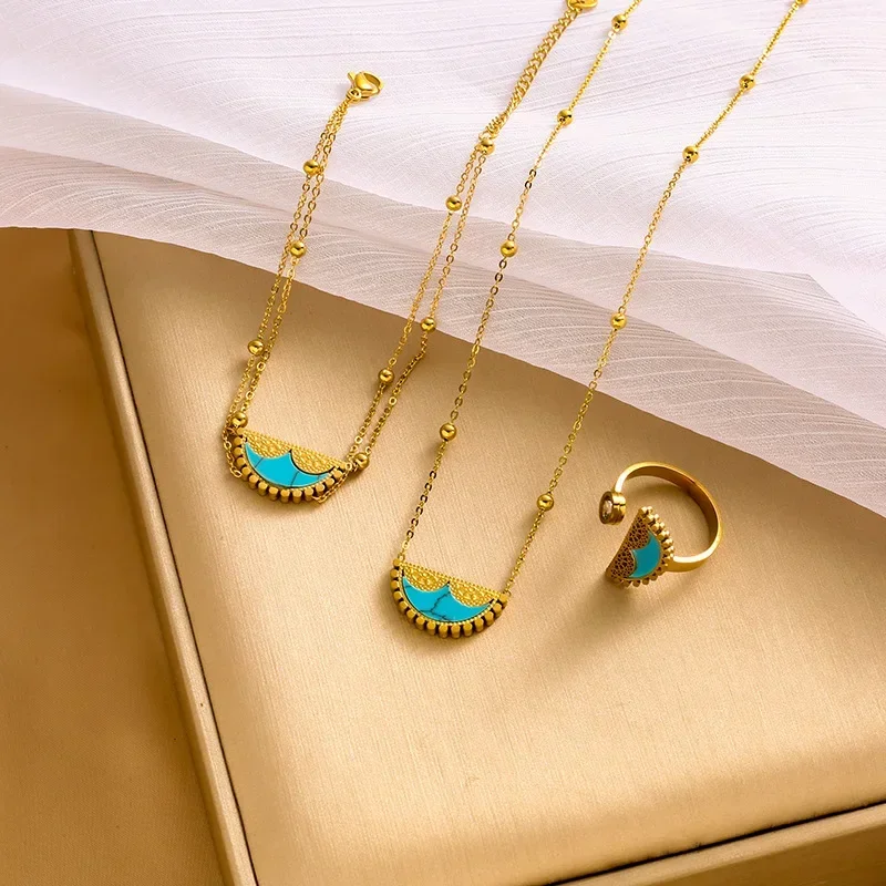 

Bohemian pendant fashion ring, brand-new diamond-encrusted fan-shaped ring