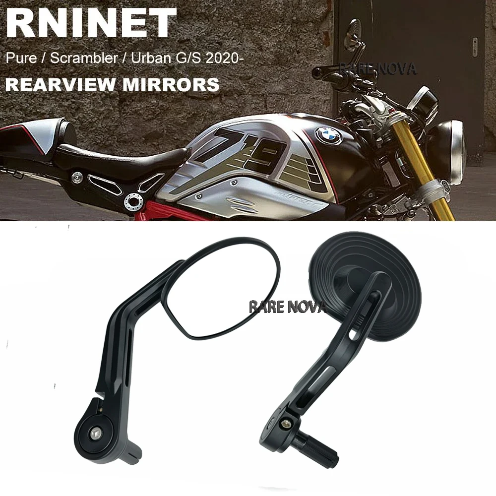 

Motorcycle Mirrors HandleBar CNC Rear View Bar End Mirror For BMW R9T R NINET NineT Urban G/S RnineT Scrambler RNINET Pure 2020-