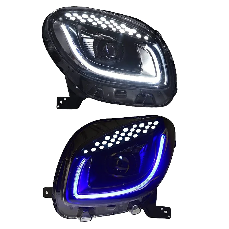 اكسسوارات السيارات السيارات 2015-2019 ل الذكية W453 LED المصباح DRL 12 فولت ترقية الأضواء الأمامية حالة جديدة #5