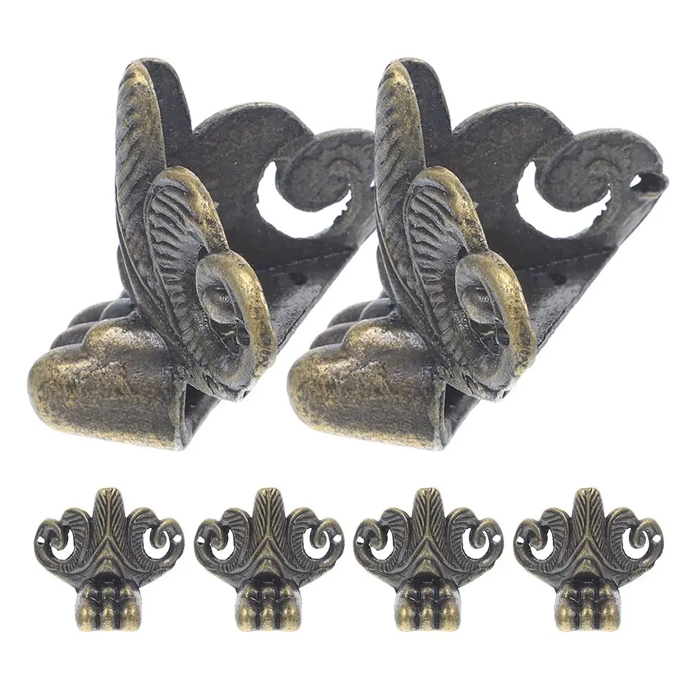 

6PCS Retro Feet Vintage Metal Support Zinc Alloy Furniture Legs Decorative Craft Shelf Bracket Table