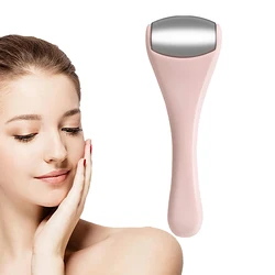 Mini aço inoxidável arrefecimento Face Roller, rolo de gelo da pele, Eye Facial Massager, Anti-Envelhecimento Face Lift, Pain Relief Beauty