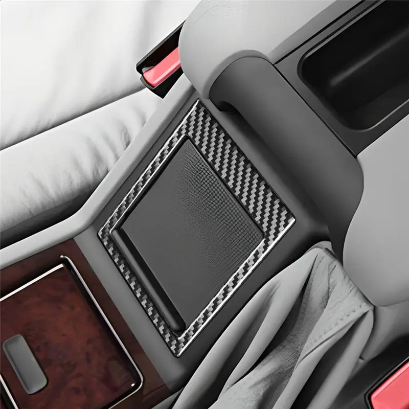 A30F-For BMW 5 Series E39 1998-2003 Soft Carbon Fiber Center Console Armrest Box Frame Trim Interior Accessories