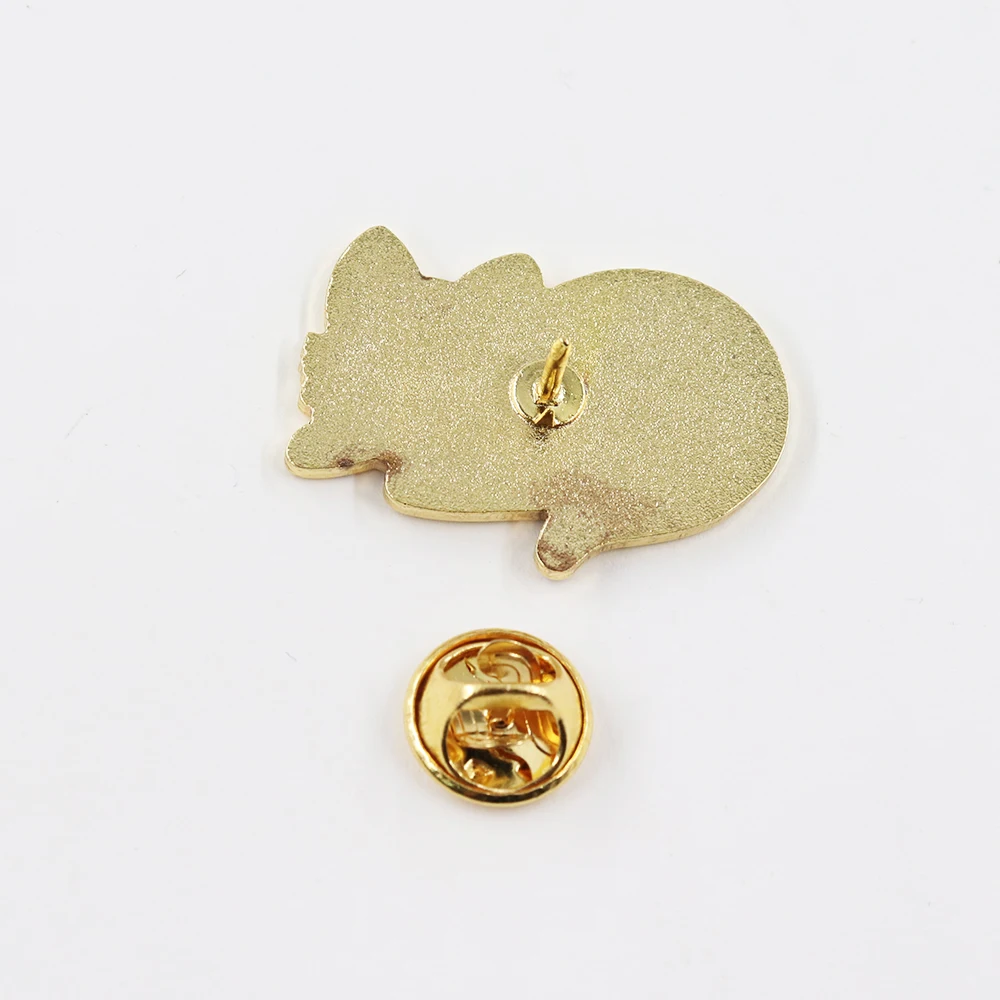 Don't Give A Flip Badge Cute Black Cat Brooch Cartoon Animal Icon Metal Pin Cat Lovers Accessories Fun Collection Ornament Gift
