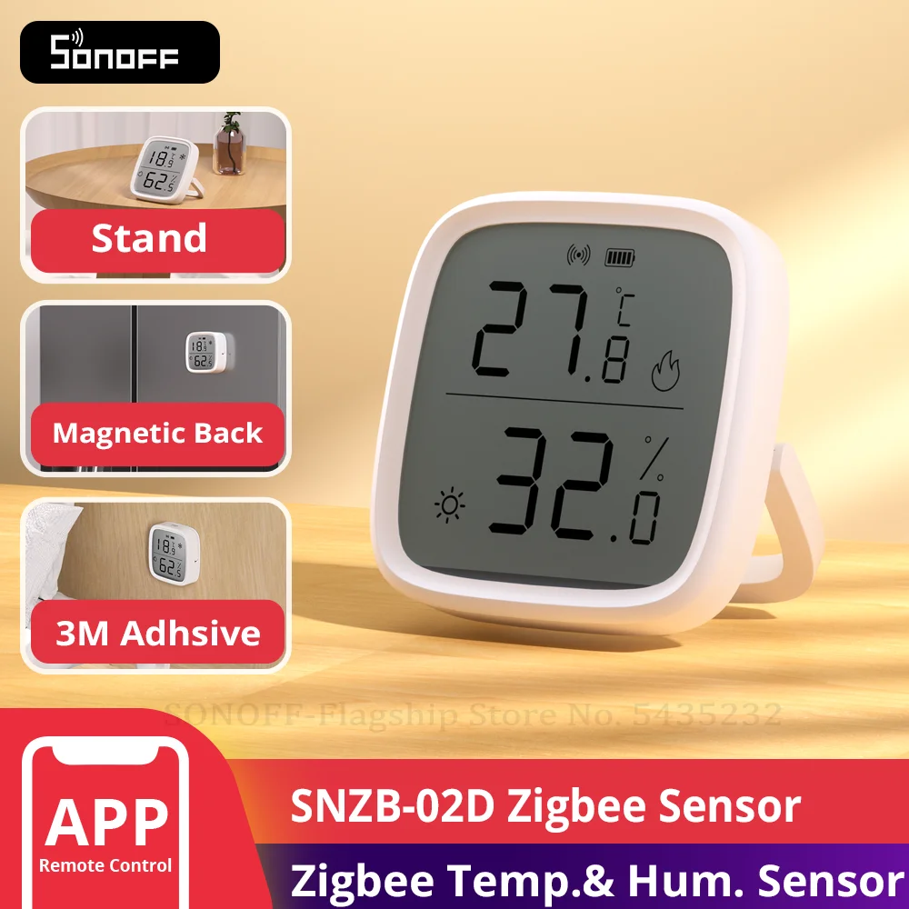 SONOFF SNZB-02D Zigbee LCD Intelligent Température Humidité Capteur Sans Fil Hygromètre Therye.com Alexa Google Home Alice