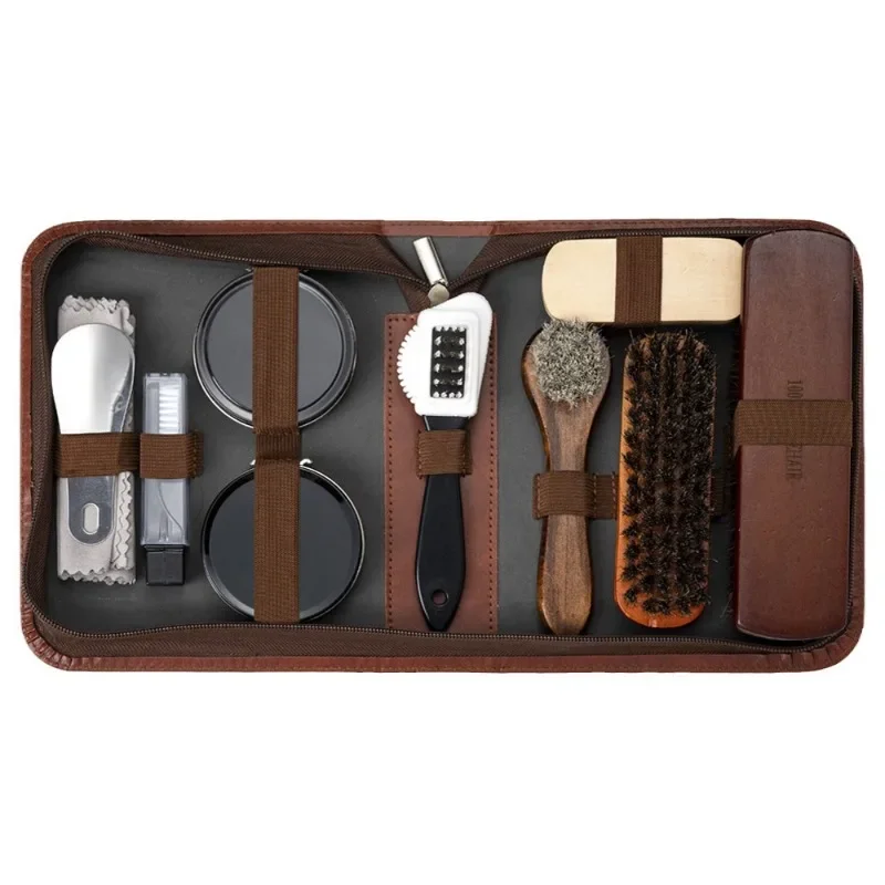 

1 Set Horse Hair Brush Leather Shoe Polish Set Black Colorless Cleaning and Maintenance Oil Leather Care Shoe Polish Tool