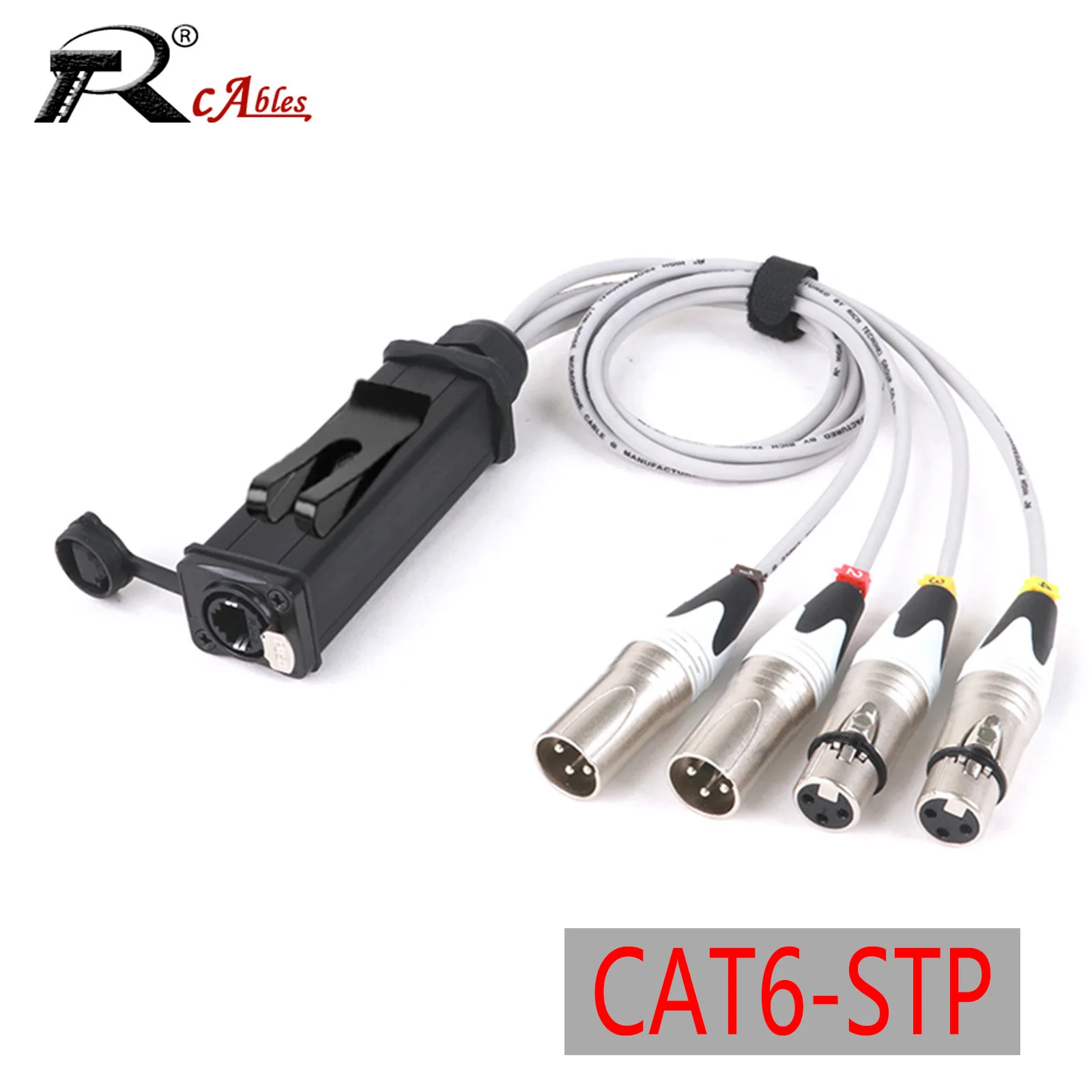 4-CH Snake Receiver Network Extender 3-Pin XLR To Ethernet Adapter Multi Network,CAT6 STP RJ45-XLR 2Male&2Female Audio Cable