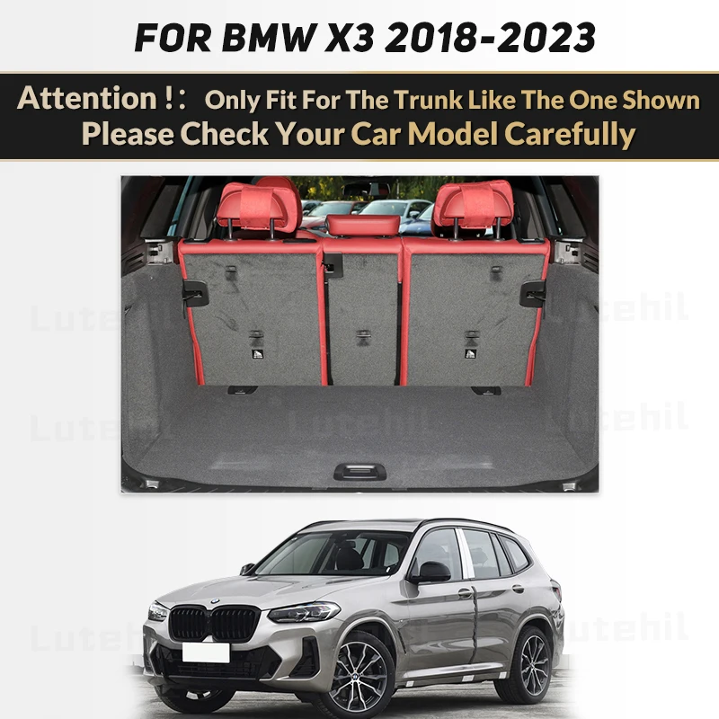 Lutehil Tappetino per bagagliaio per BMW X3 G01 2018 2019 2020 2021 2022 2023 Accessori auto personalizzati Decorazione di interni auto