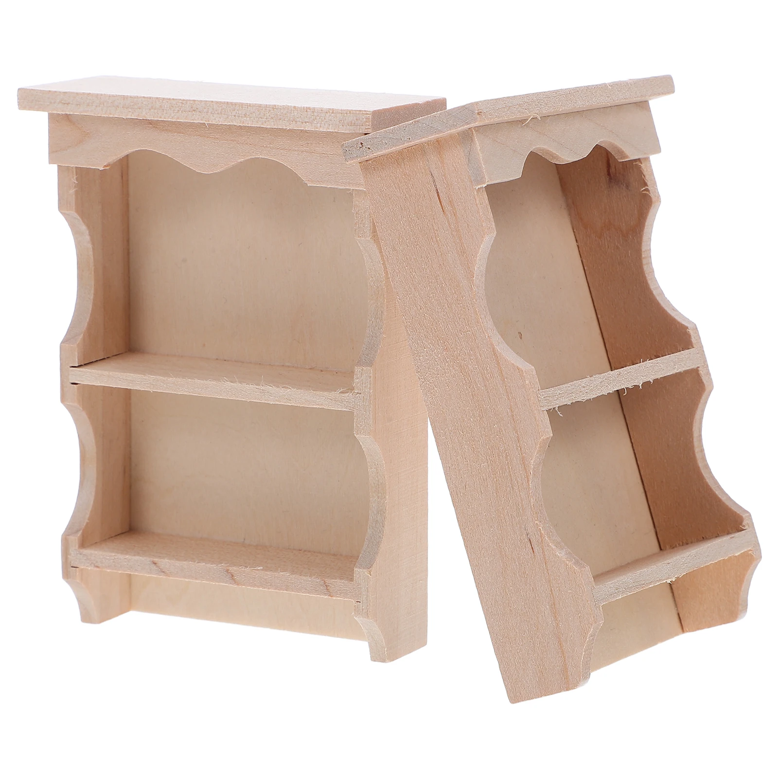 無垢材吊りキャビネットハウスミニチュアドールハウス家具モデル素朴な壁