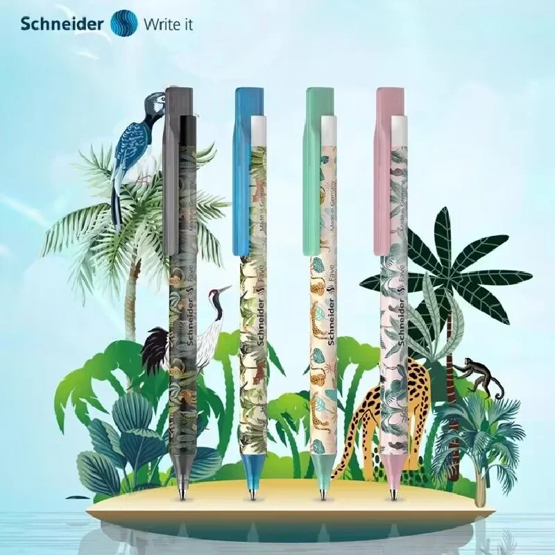 

1 шт., гелевая ручка серии Schneider Jungle, черная, 0,5 мм, для студентов, прямая жидкость, тип G2, сменный блок, быстросохнущая водяная ручка, школьные принадлежности