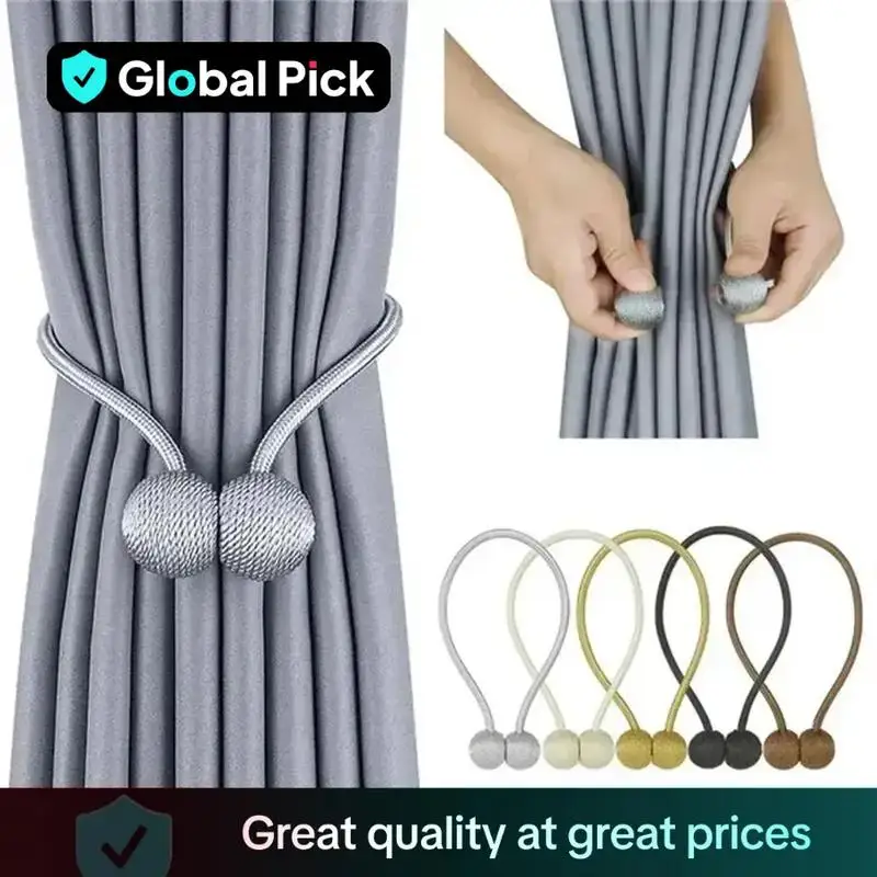 Magnetic Curtain Tieback, 2 Counts Modern Simple Curtain Tieback, Window Curtain Tieback, Home Decor for Living Room Bedroom