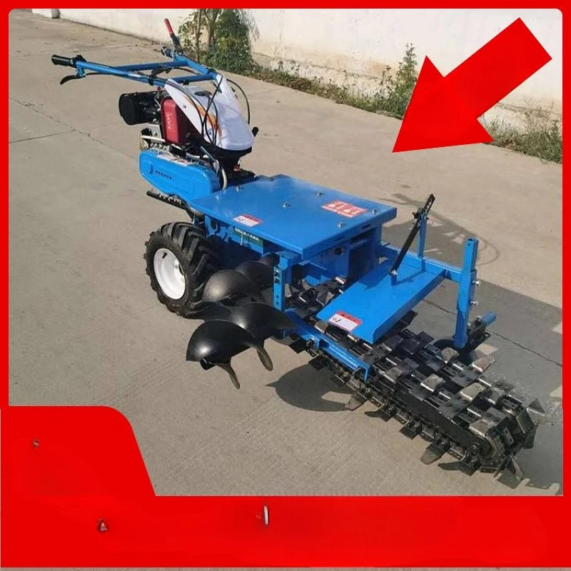 Piccola trincea portatile Micro-leme agricolo semovente per piantare ortaggi, trincea alimentata a diesel