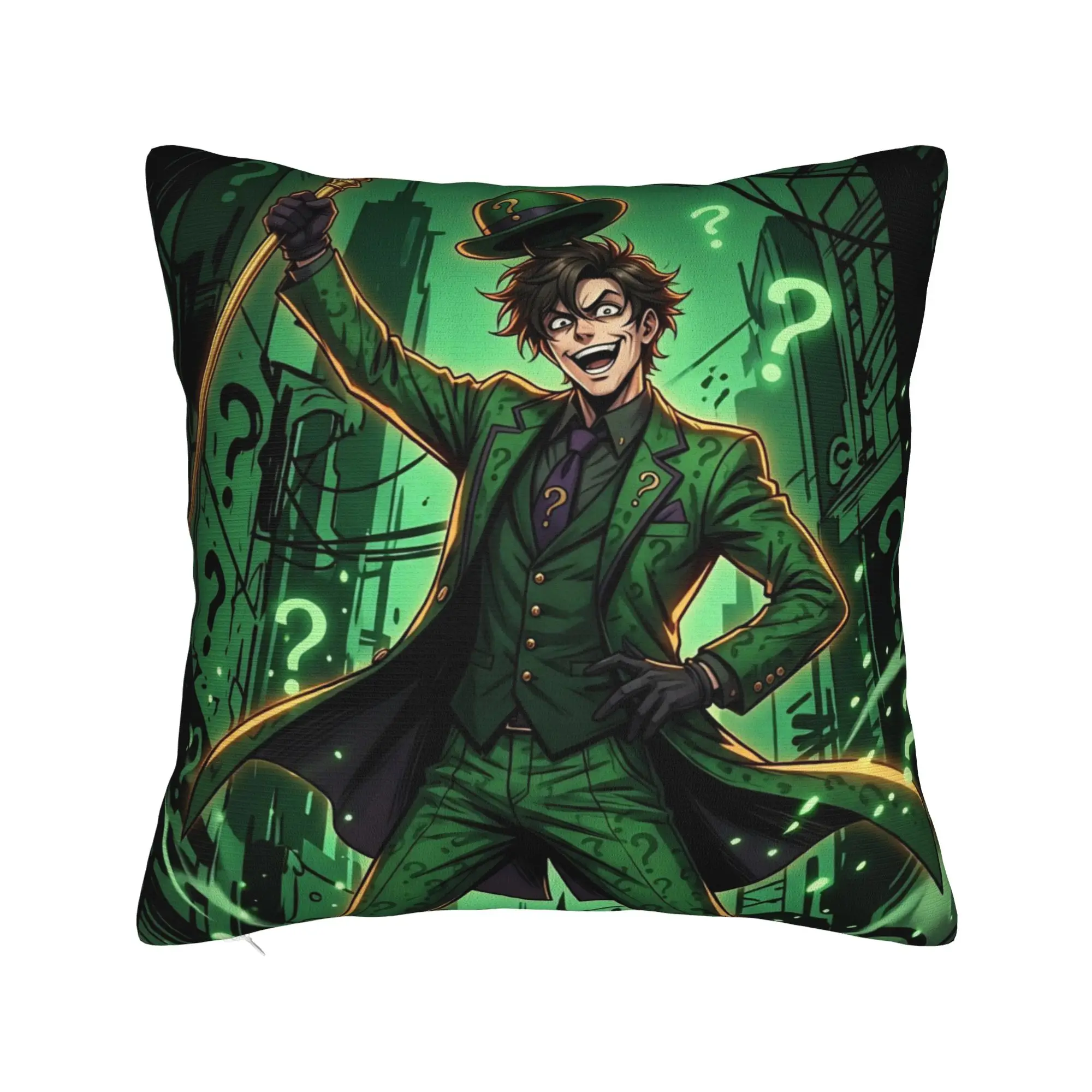 Paul Dano Riddler Square Pillowcases Polyester Room Bat Man Cushion Cover Funny Decorative Throw Pillow Case 45*45