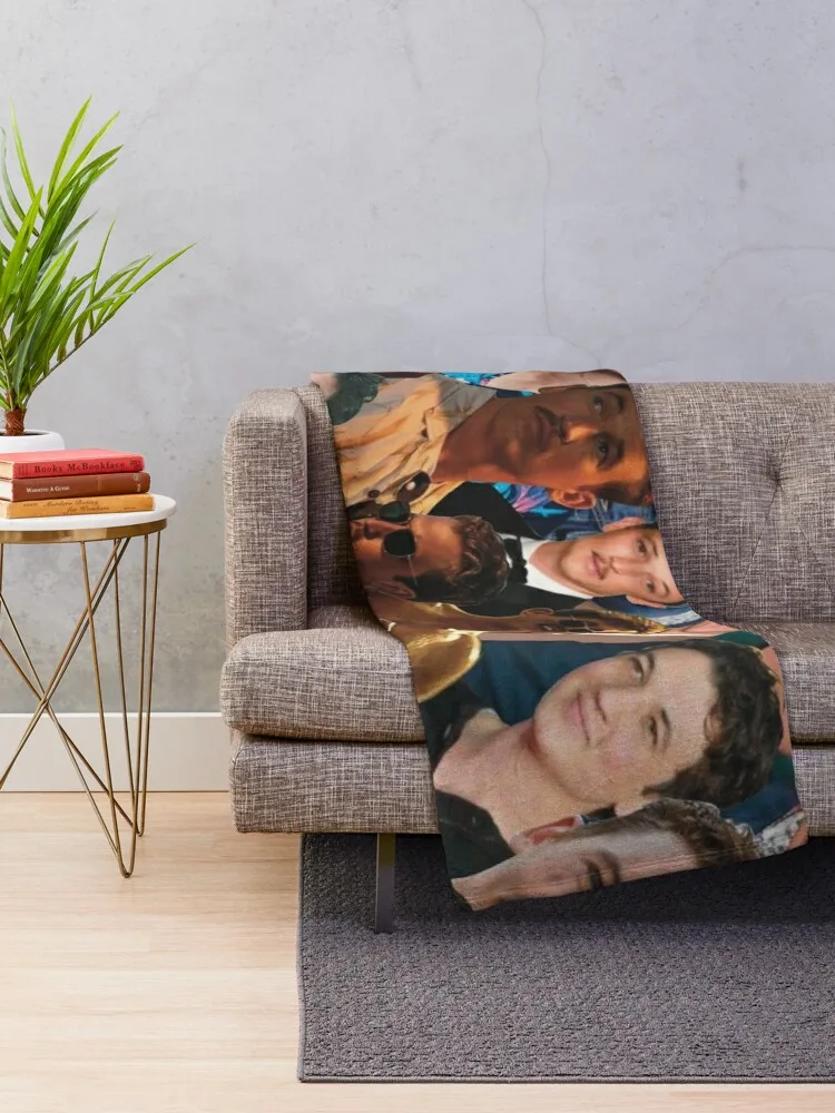 Miles Teller Photo Collage Throw Blanket Sofa Throw Blanket Custom Blanket Decorative Blankets Winter bed blankets