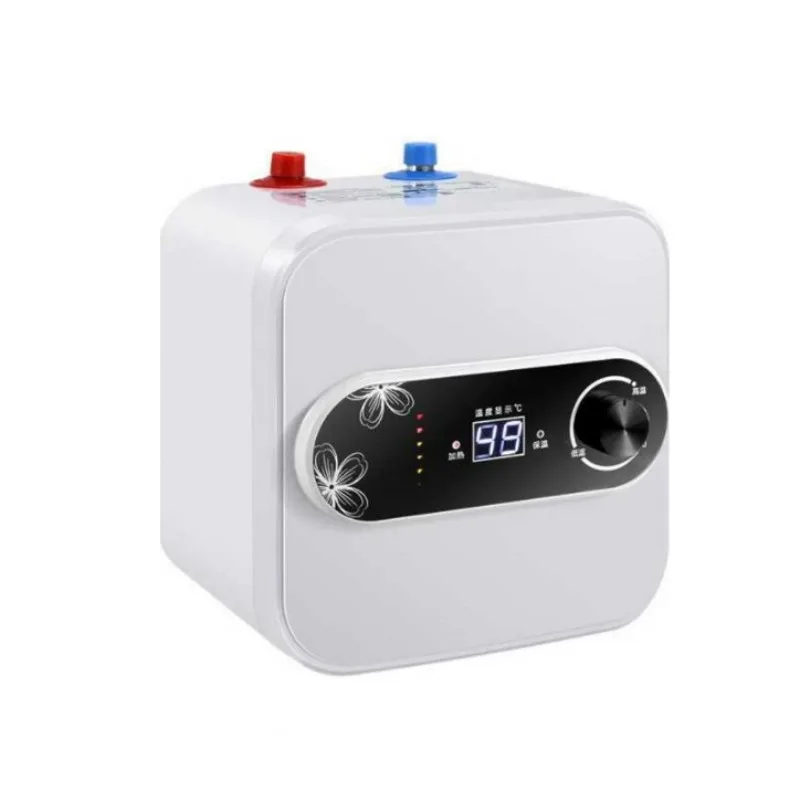 8L Water Storage Instant Electric Water Heater Rapid Heat Insulation Digital Display Thermostat Knob Control Up Down Water Inlet
