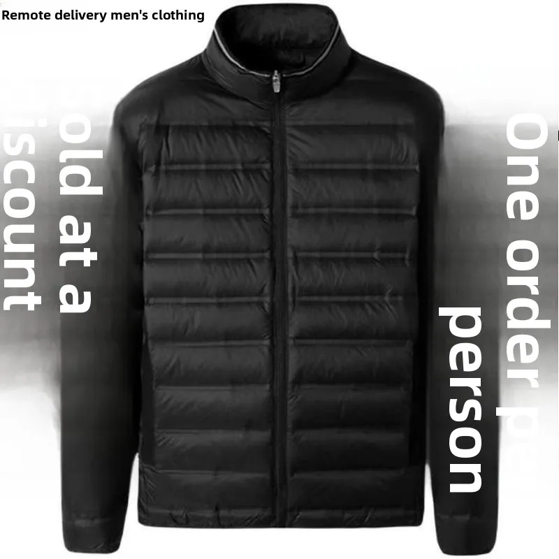 

Men's down Cotton Jaet Lightweight Loose Casual Winter Large Size Dad Warmth Outerwear Long Sle Faionable Coat