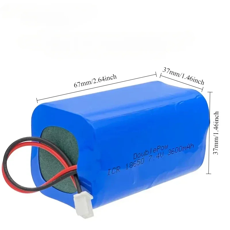 7.4V 3600/5200mAh 18650 Lithium Battery Pack Rechargeable for Power tool/Lighting/Bluetooth Speaker with PCB protection