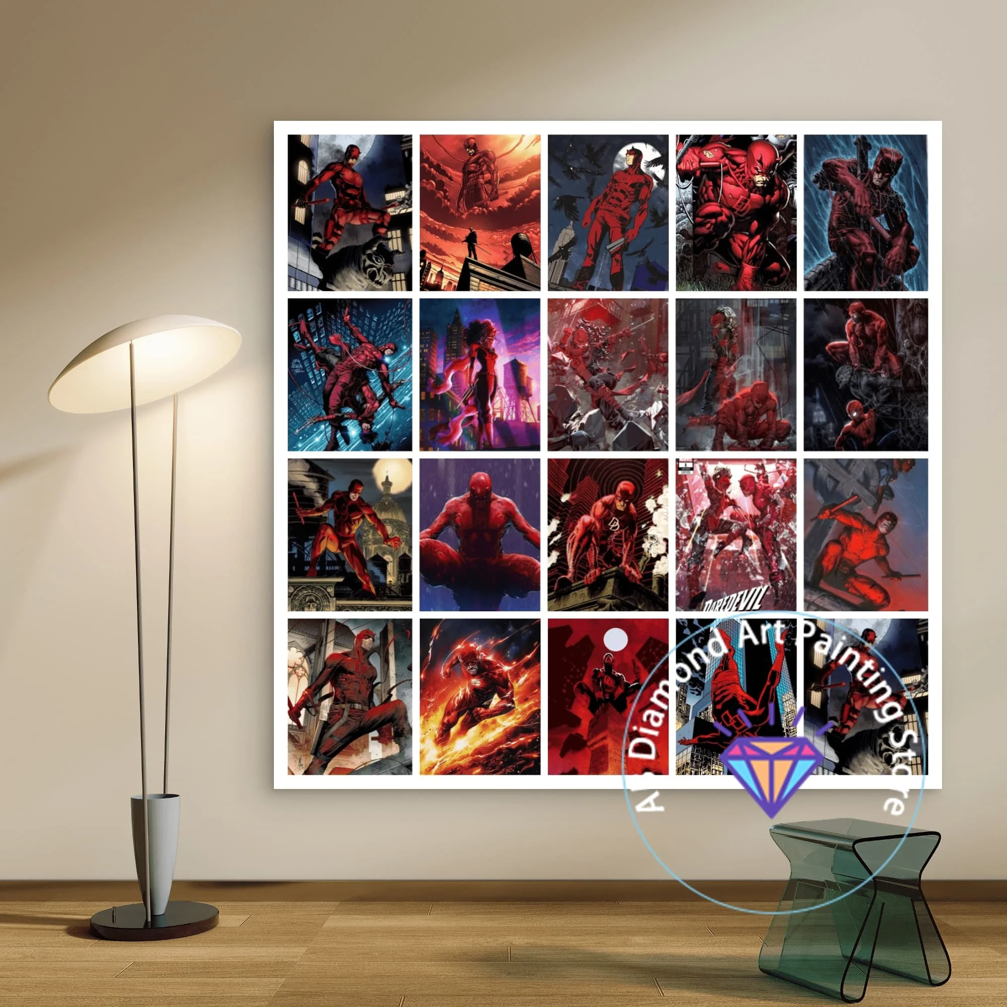 

Daredevil Marvel Comics Superhero AB Diamond Painting Kit 5D DIY Diamond Embroidery Cross Stitch Handmade Gift Crafts Home Decor
