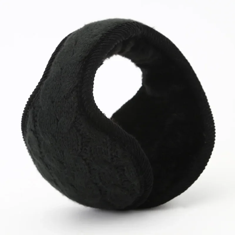 Orejeras de punto cálidas Unisex para mujer, calentador de orejas plegable de Color puro para invierno, esquí, nieve, ciclismo